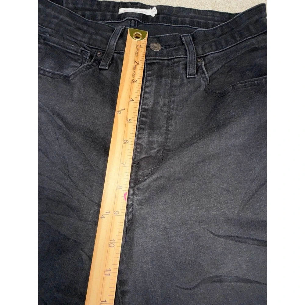 Levi's 721 Skinny Jeans Womens 30 Black Denim‎ Stretch High Rise Everyday Wear